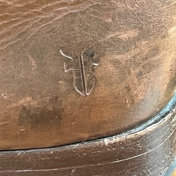 Frye Melissa Button Brown Leather Boots Size 8.5 Style 77168 Extended Calf - Picture 9 of 16